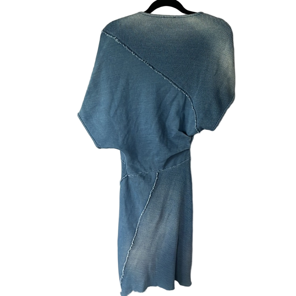 Atlein Asymmetrical Blue Knit Dress Architectural Minimalist Blue size small - Picture 2 of 13